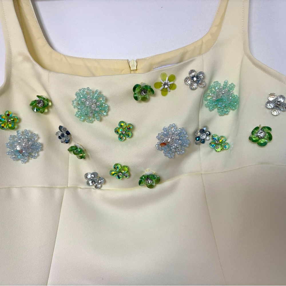 Embellished Light Green Midi Dress - NWOT